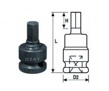 Cap cheie tubulara impact 1 2, profil hexagon exterior